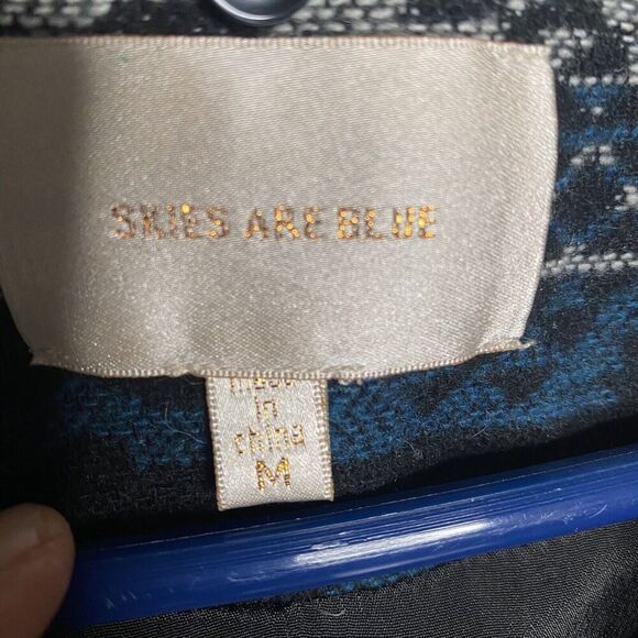 Skies Are Blue Blazer Jacket Aztec Women Medium Southwestern Stitch Fix - Picture 7 of 11